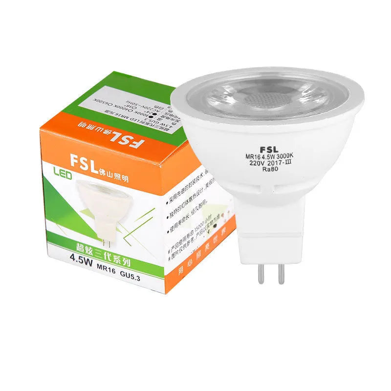 LED spotlight cup MR16 GU5.3 50mm white light wall lamp