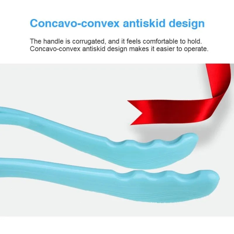 Hand roller neck massager with 3D floating-point bionic finger design in blue colour