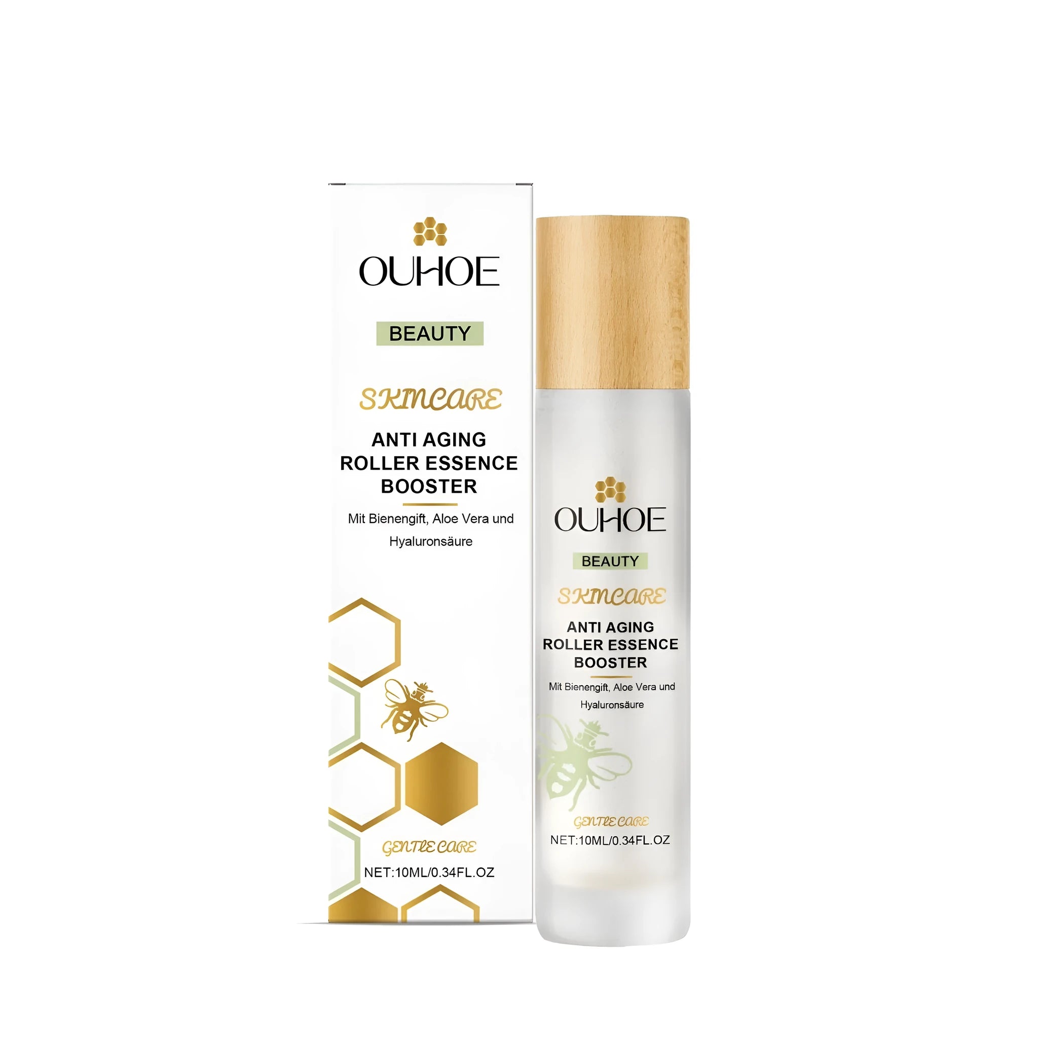 Bee venom anti-aging evening facial massage ball with 10ml capacity.