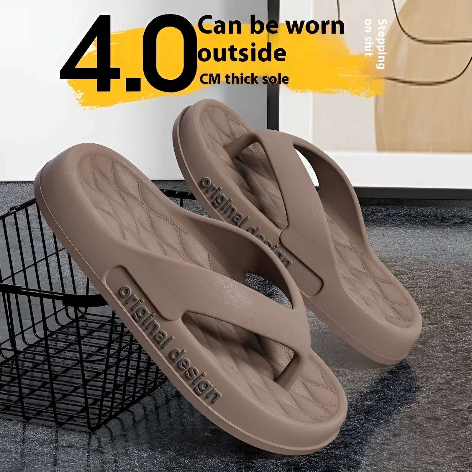 Men's EVA flip flops in multiple colours with injection moulded sole for beach use