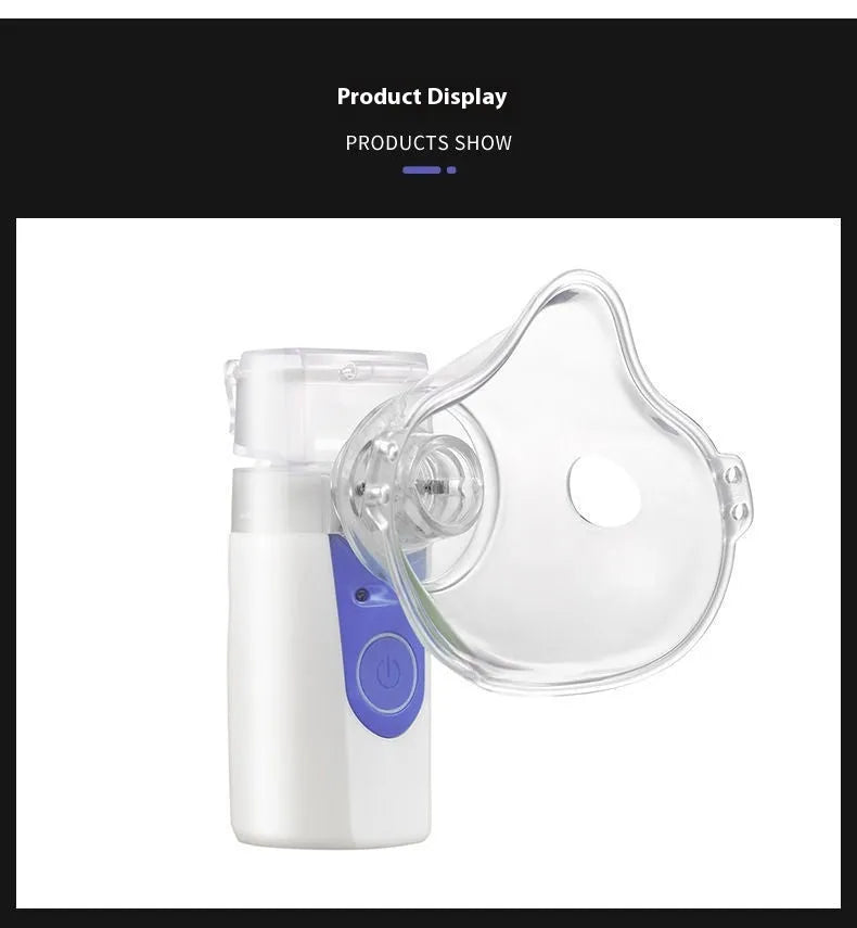 USB handheld nebuliser machine with columnar design for home drug atomisation