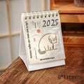 Coffee mini desk calendar 2025 set showing four different themed designs