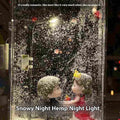 DIY snowy night light kit with LED components and craft materials for Christmas desktop decor
