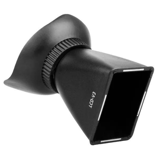 Black camera framing amplifier viewfinder magnifier with magnetic mount for DSLR cameras