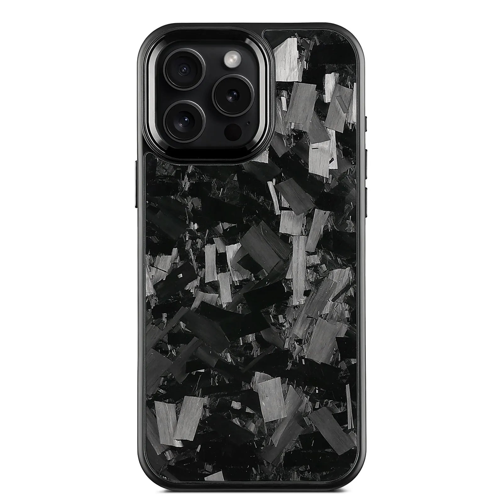 Metal frame forged pattern mobile phone case with carbon fibre construction in black blue gold colour with magnetic feature