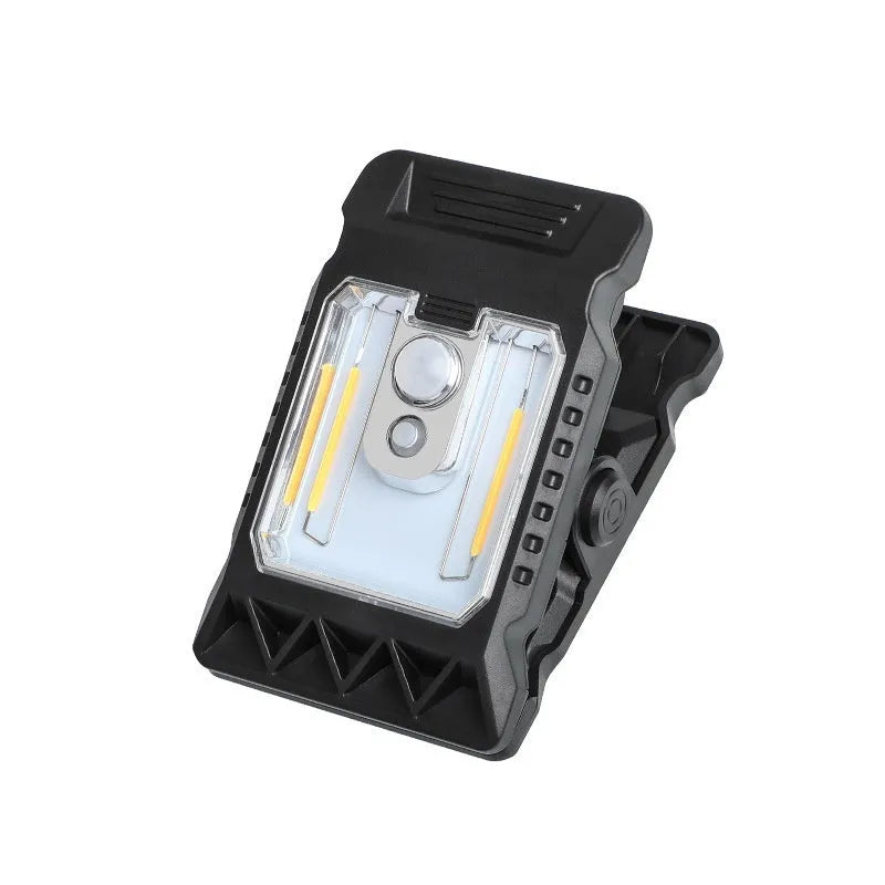 Intelligent human body induction clip lamp with ABS housing and LED COB light