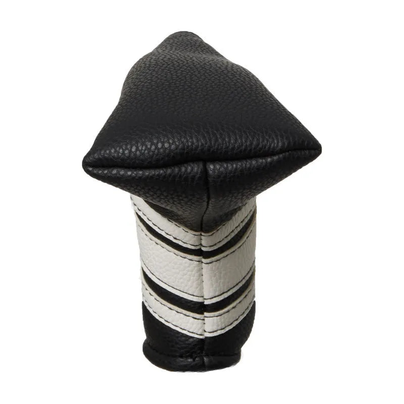 Black PU leather golf push rod sleeve for club protection