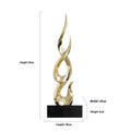 Plastic resin high-rise festival decoration in bright gold colour with modern minimalist design