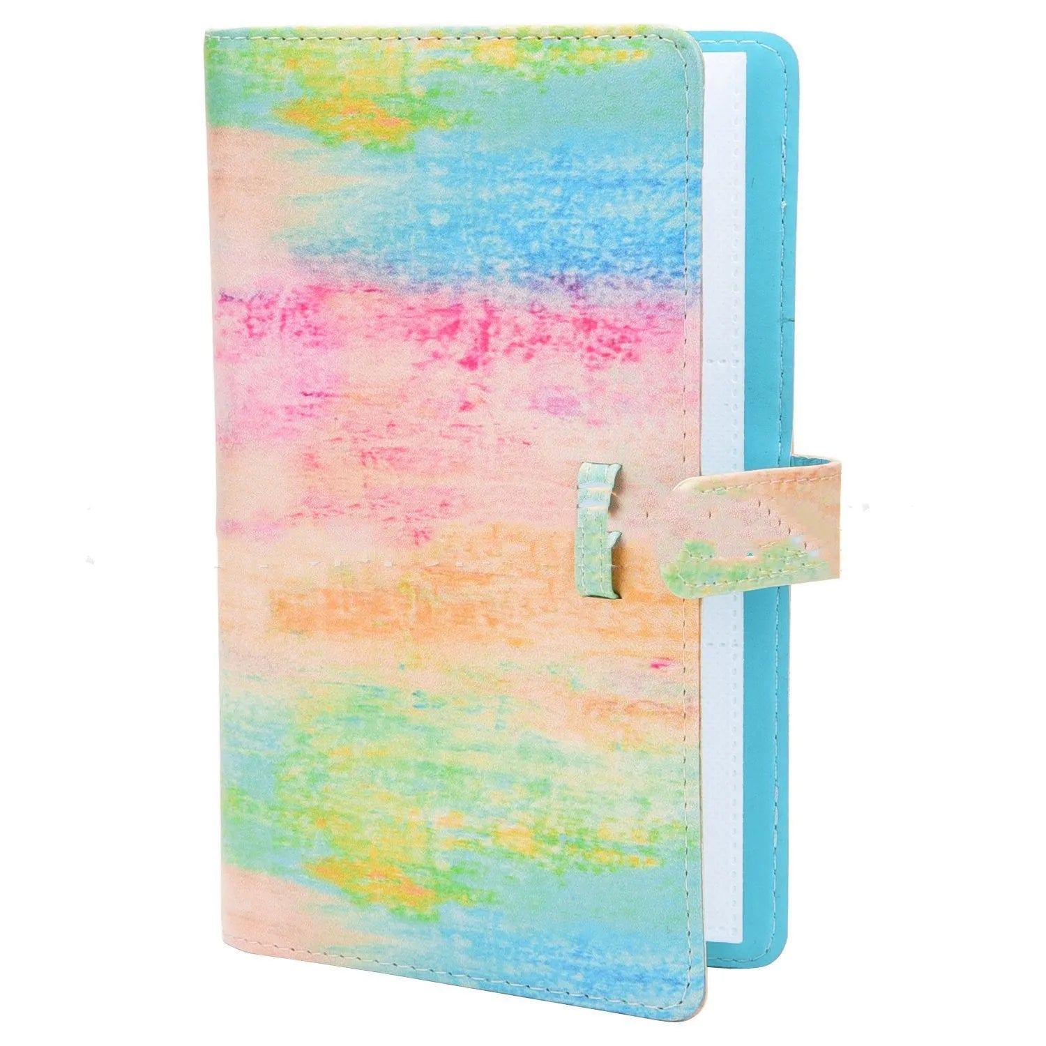 Book-shaped photo album with PU cover, 96 pockets for three-inch photos, picture colour