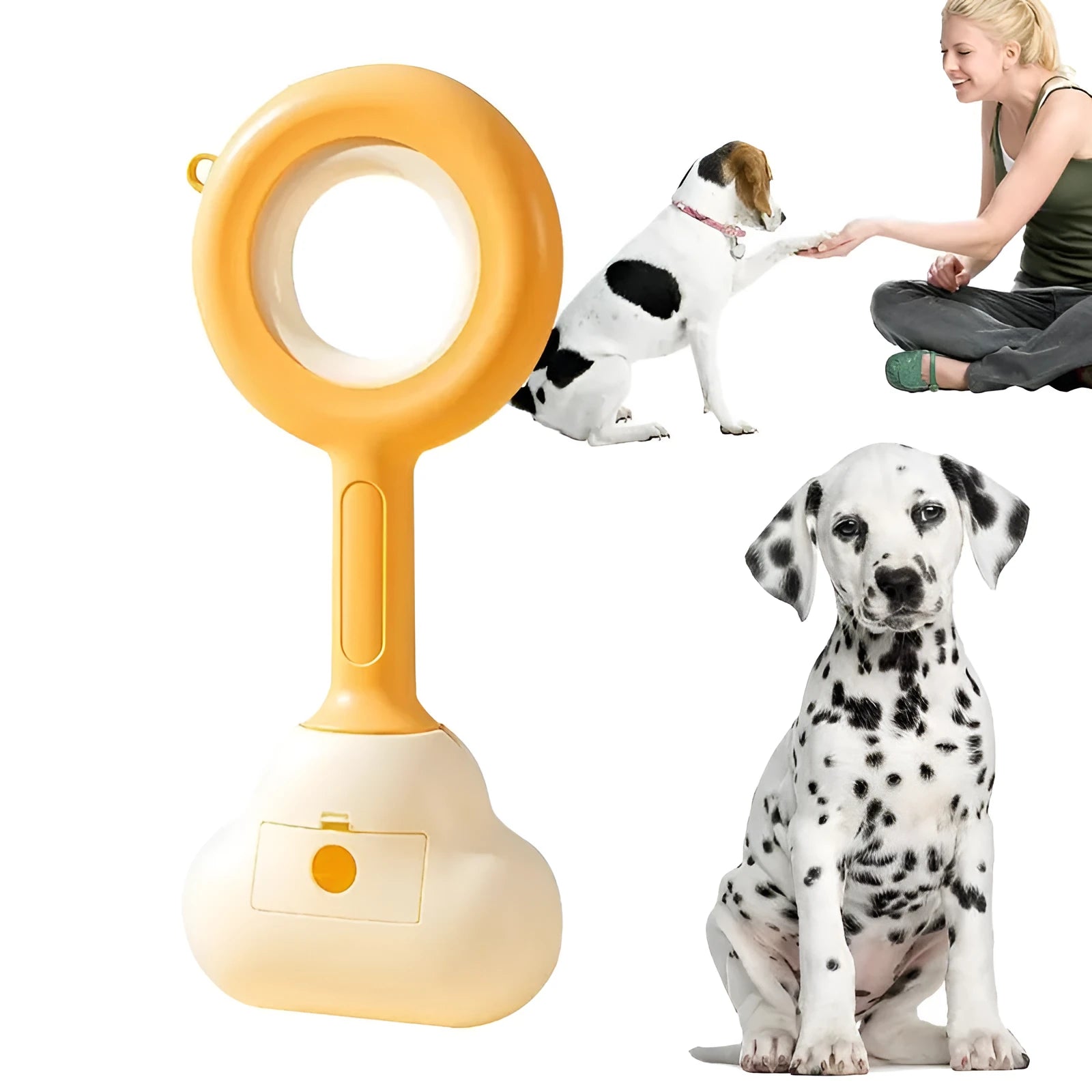 Cloud shape jaw dog poop scooper in white blue colour with ABS plastic construction