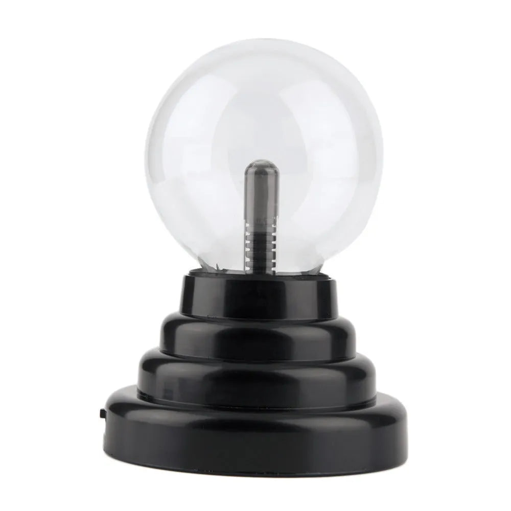 Colourful anti-radiation magic ball light with glass sphere on ABS base, USB cable