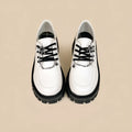 Women's preppy JK style loafers with round toe and cross-strap design in Duke asterism colour