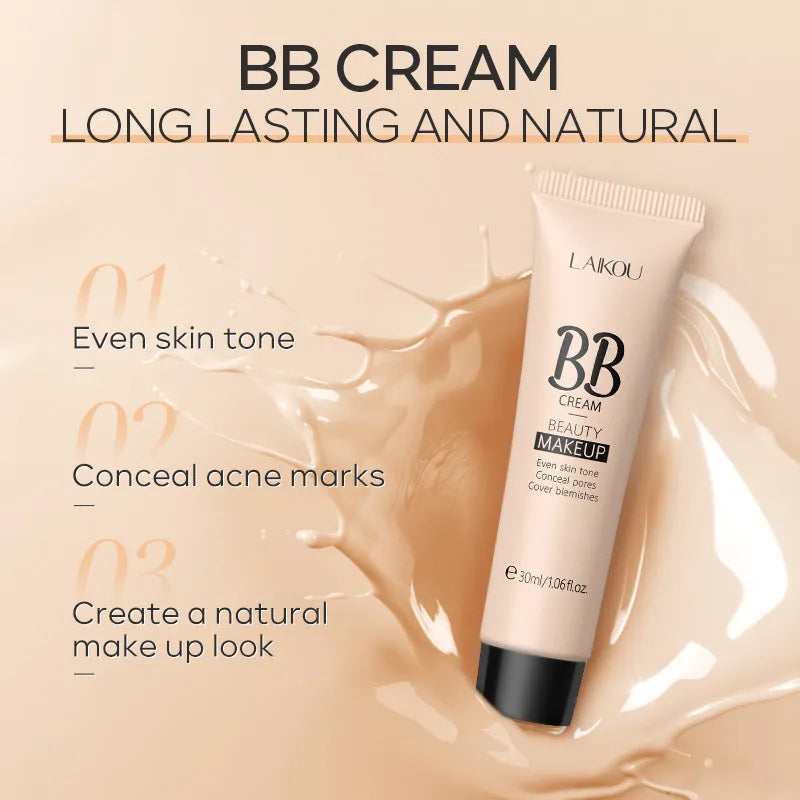 Natural Makeup Hose BB cream 30ml tube with nine colour options displayed
