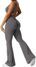 Women's sleeveless flare jumpsuit in high elasticity polyester fabric for yoga and fitness wear