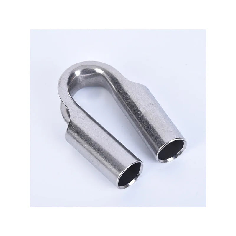 Stainless steel tubular chicken heart ring for pipe and cable support in various sizes