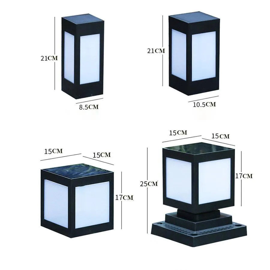 Solar-powered waterproof garden lights for outdoor wall and lawn illumination