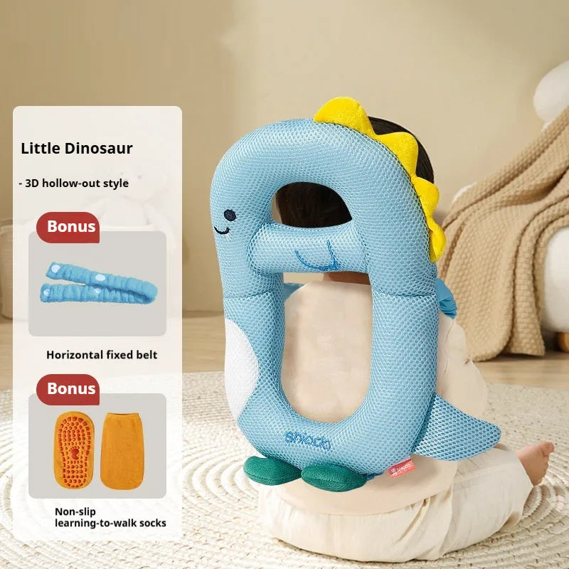 Baby cartoon anti-collision pillow with dinosaur design for toddler fall protection