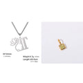 Stainless steel fashion necklace with cross chain and single pendant in gold or silver electroplated finish.