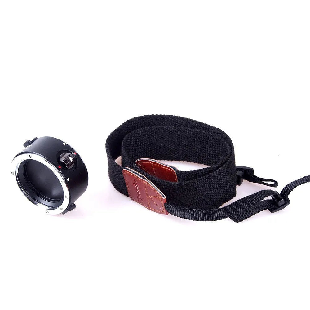 Aluminium camera lens flipper holder with cotton strap for Canon Nikon Sony lenses