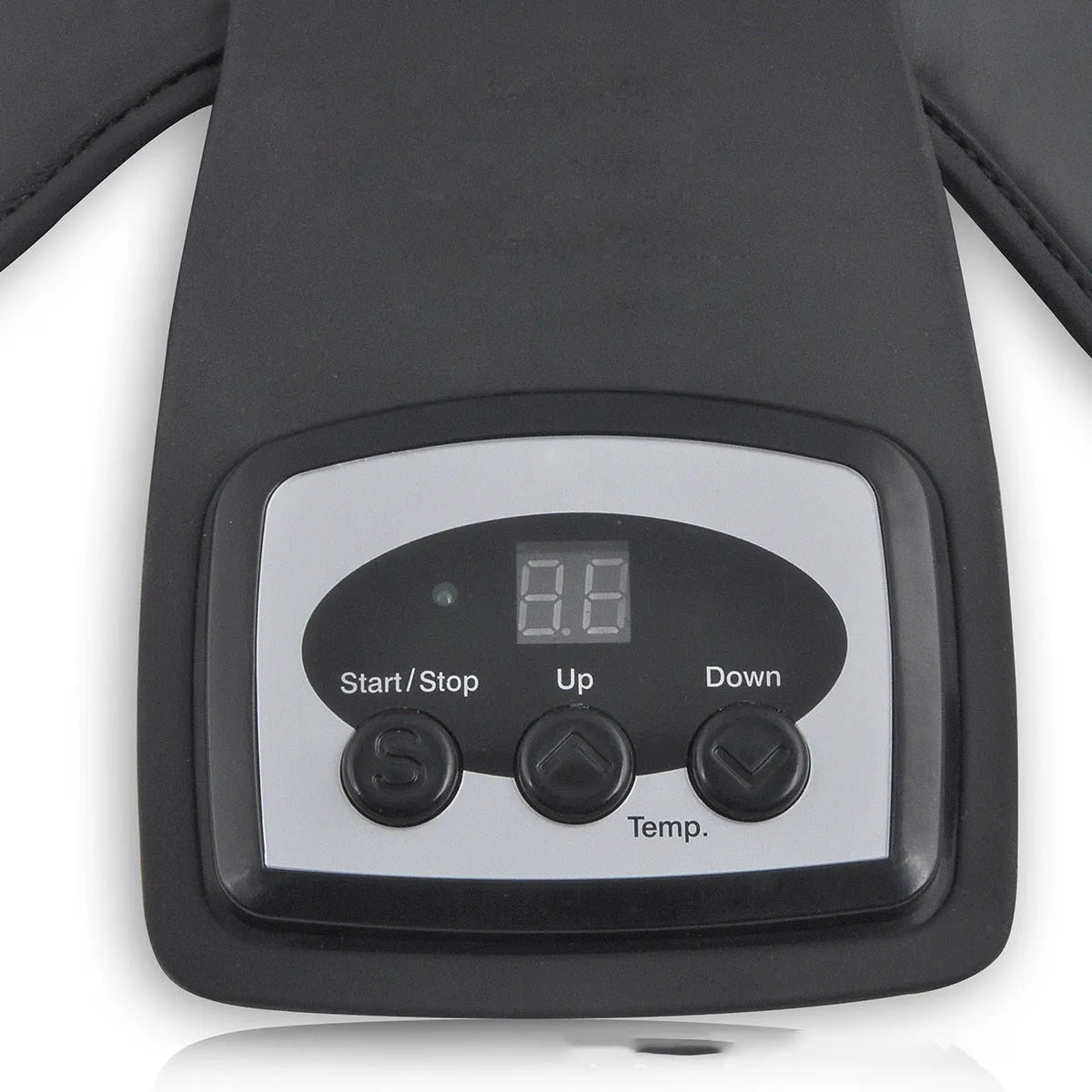 Infrared knee and shoulder massager with adjustable temperature control, knee pads, and shoulder pads.