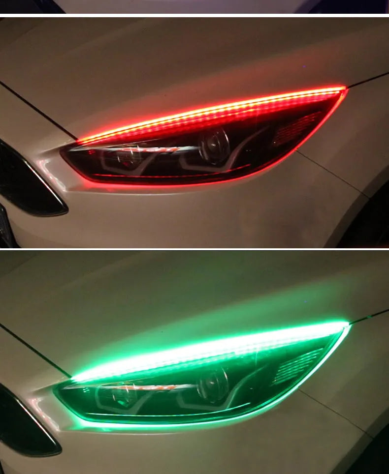 Universal RGB LED daytime running lights with remote control in three size options