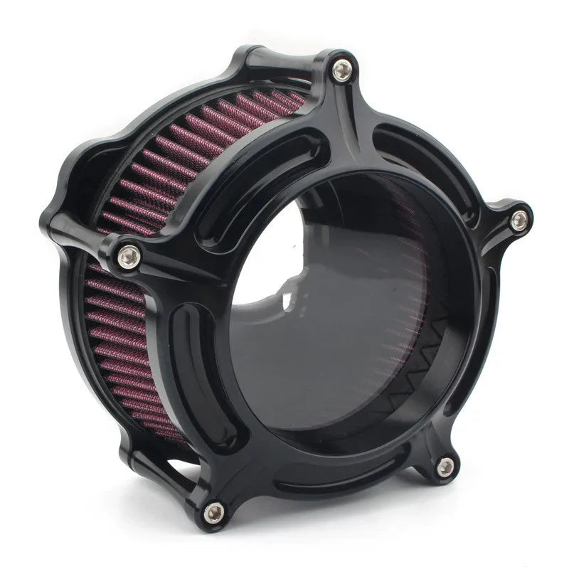 300 aluminium air filter suction retrofitting accessories in multiple colour options including black, red, and blue filter cartridges