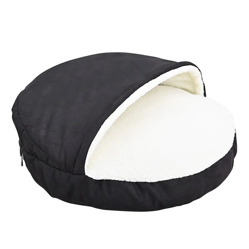Removable washable cloth dog kennel in brown or grey colour for small to medium sized pets