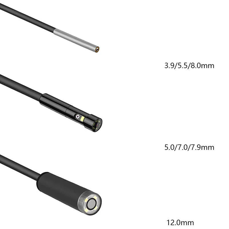 Handheld industrial endoscope with 4.5-inch screen and 5.5mm camera probe on 1m cable
