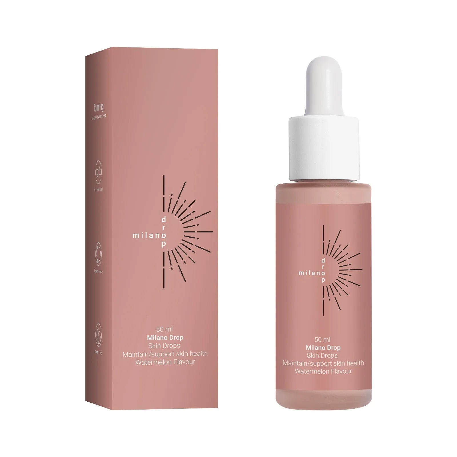 Dark bronzer self tanning serum in a 50ml bottle for face and body with fine line repair