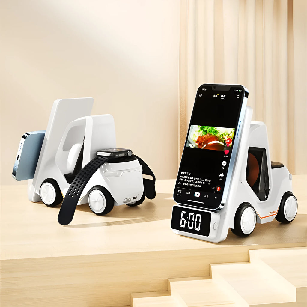 15W three-in-one wireless charging stand for smartphones in four colour options