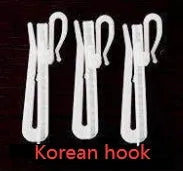 Custom blackout curtain panel available in multiple widths with hook, Korean hook, or ring hanging styles