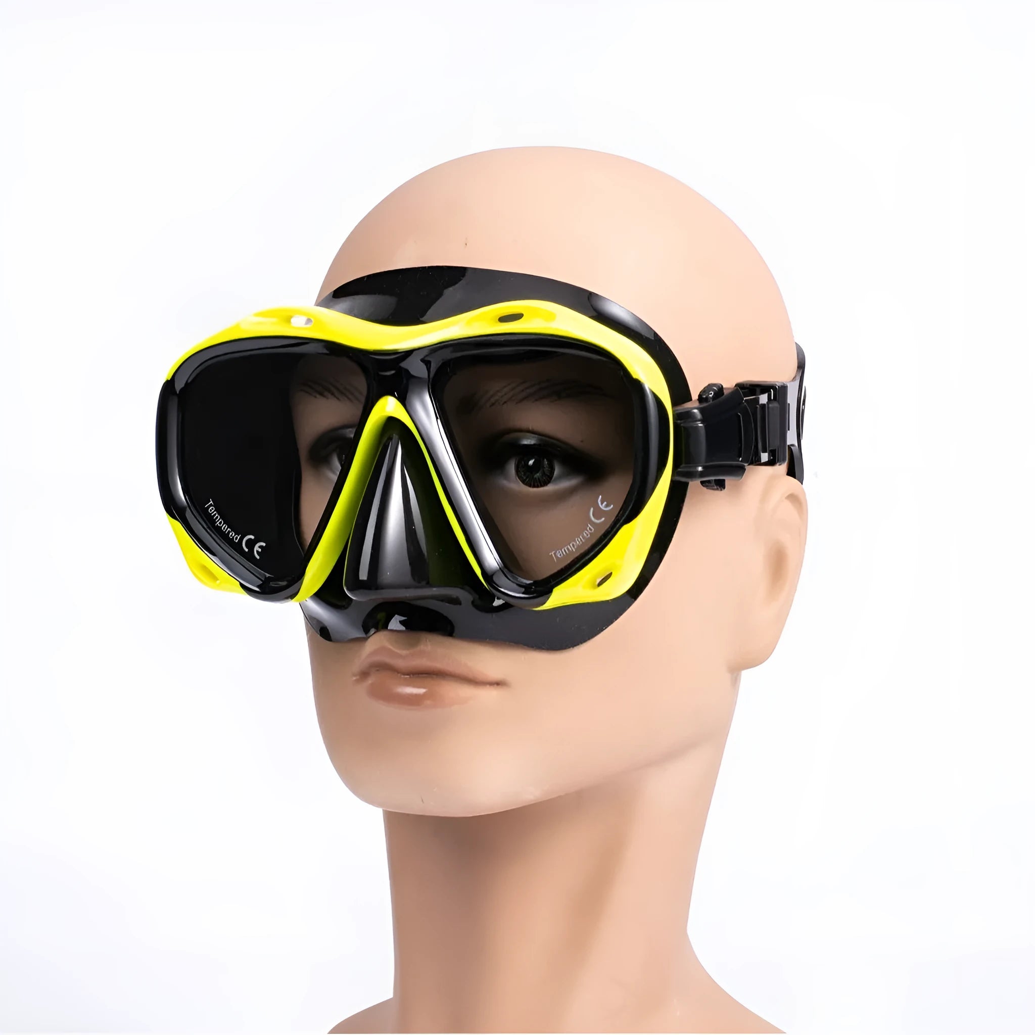 Snorkeling set with adult diving mask and breathing tube in liquid silicone PC, multiple colours available