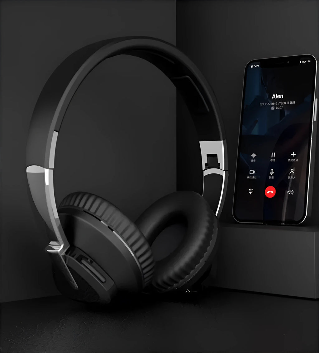 H3 Wireless Over-Ear Headset in black showing all-inclusive ear cups and multi-function buttons.