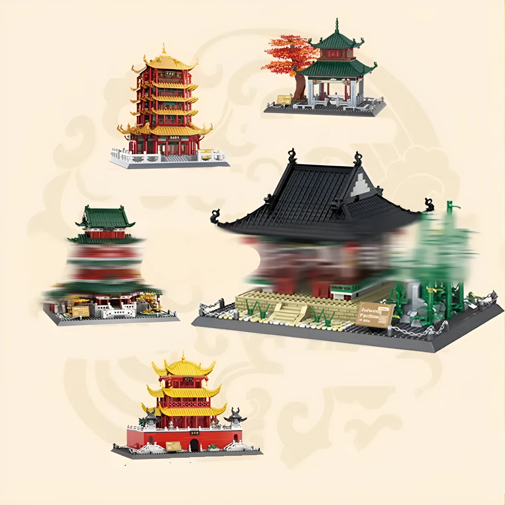 Wange small particle ABS plastic building blocks set with over 800 pieces for building world landmark models