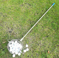 Stainless steel golf ball retriever tool with metallic finish for water hazards