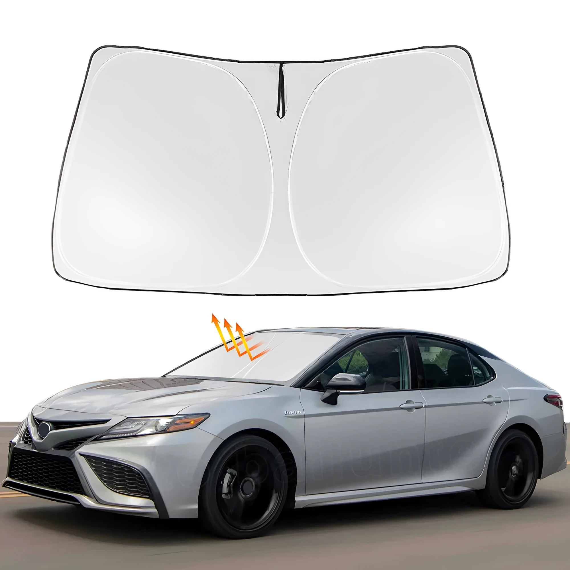 Silver tape car sunshade cover for NOAH XOVY 90 series windshield