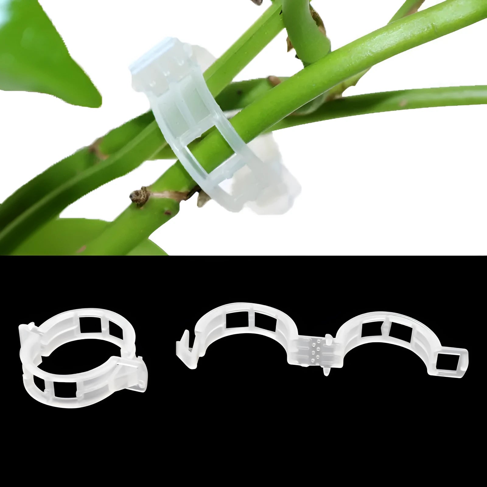 50 plastic plant grafting clips for garden use with tomato plants and vines