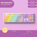Coloured sugar cat theme Bluetooth mechanical keyboard with 108 keys and piano shaft switches
