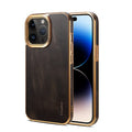Handmade vintage leather phone case for iPhone with 360 degree protection