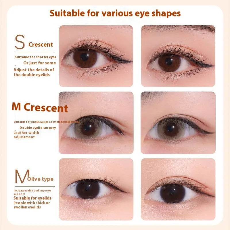 Roll of transparent double eyelid stickers with lace texture for natural eyelid crease creation