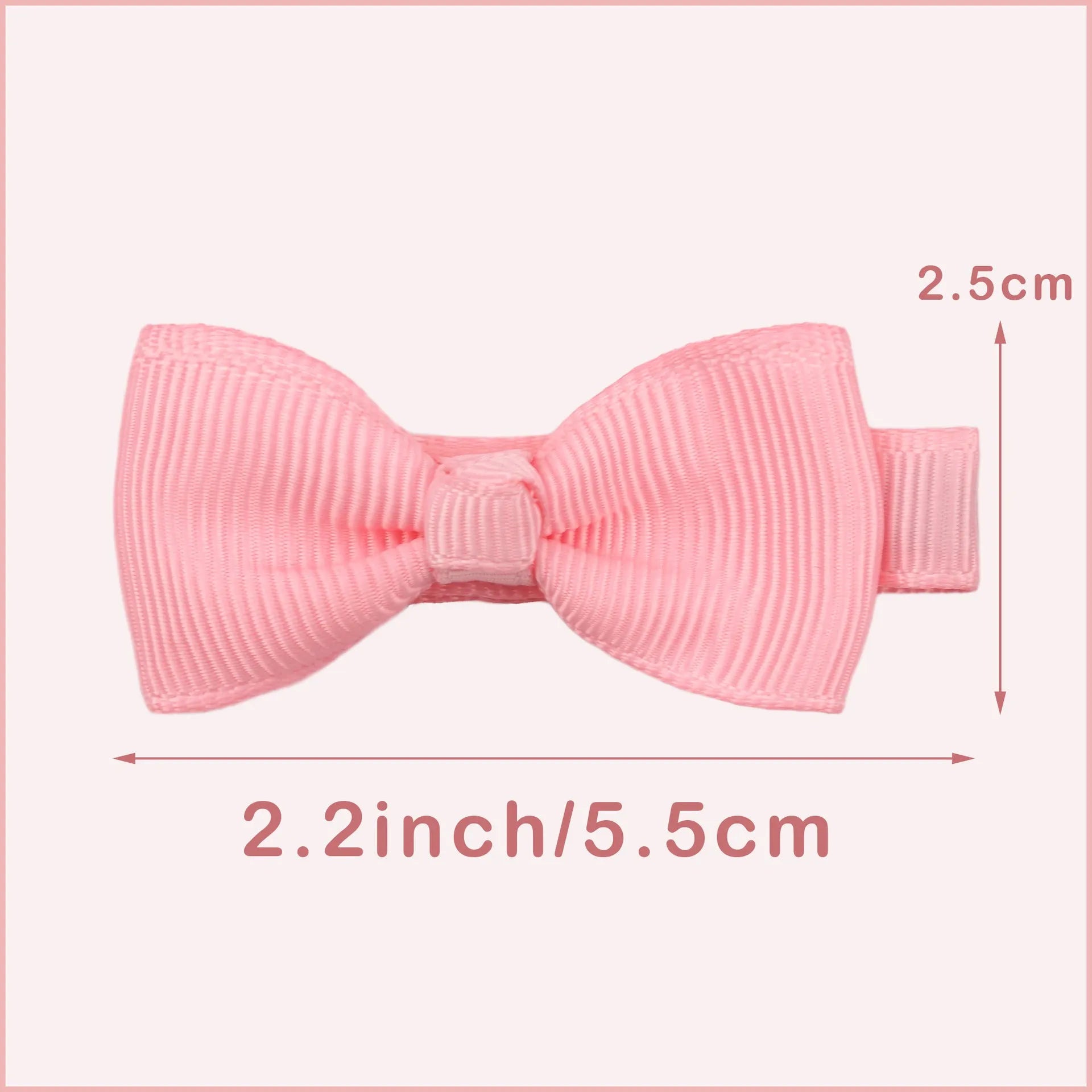 Assortment of pastel coloured baby hair clips and bows, including barrettes, laid out on a white background.