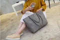 Simple black and grey EuropeShoulder Bag fashion handbag for spring and summer.