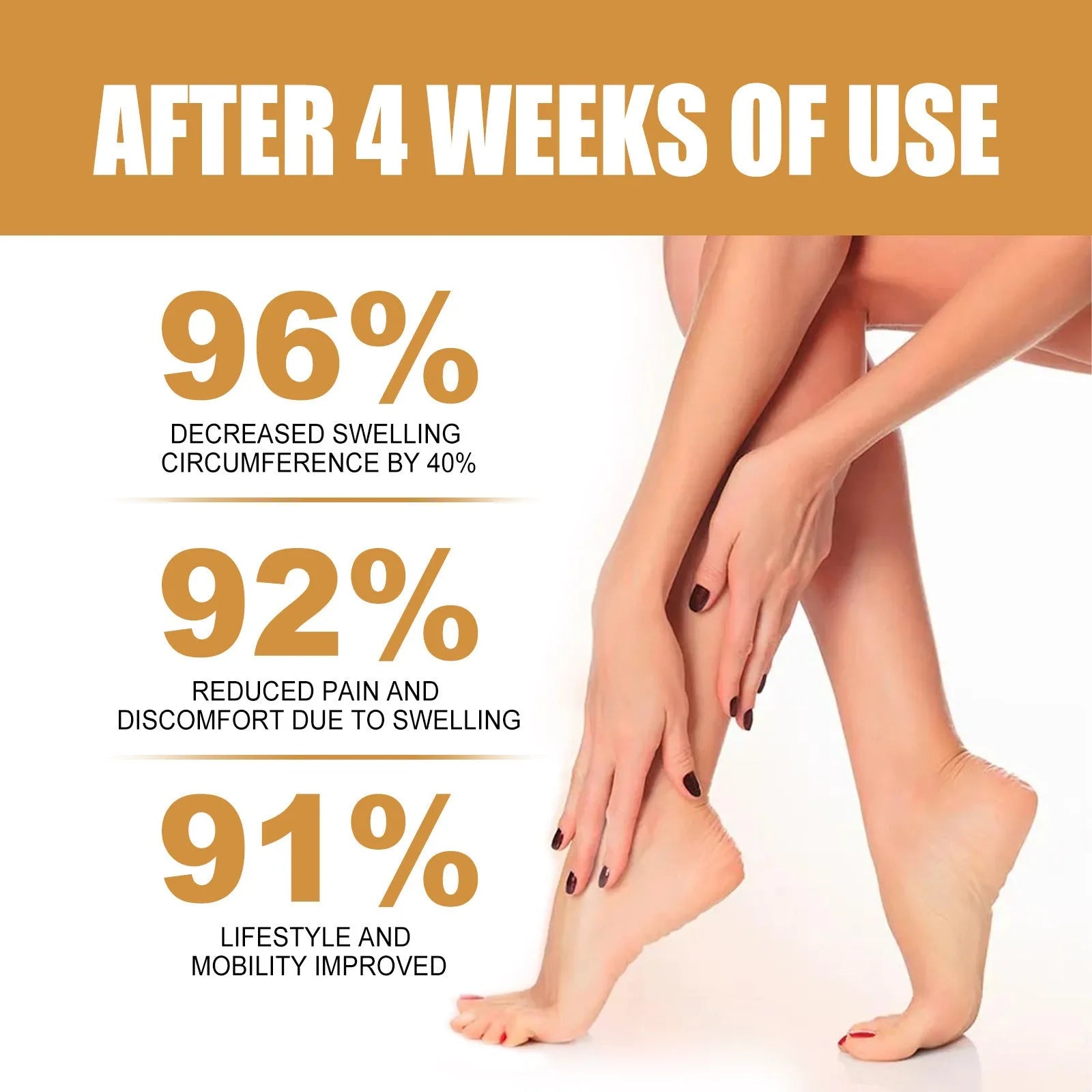 50ml bottle of moisturising body care essential oil with six botanical extracts for leg massage