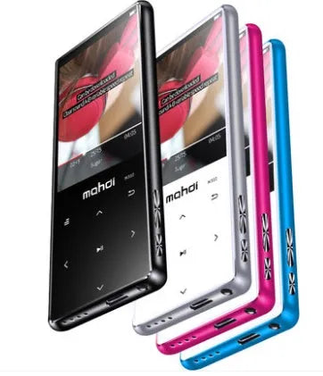 Ultra-thin portable music player with 2.4-inch touchscreen in black, silver, blue or red colour options