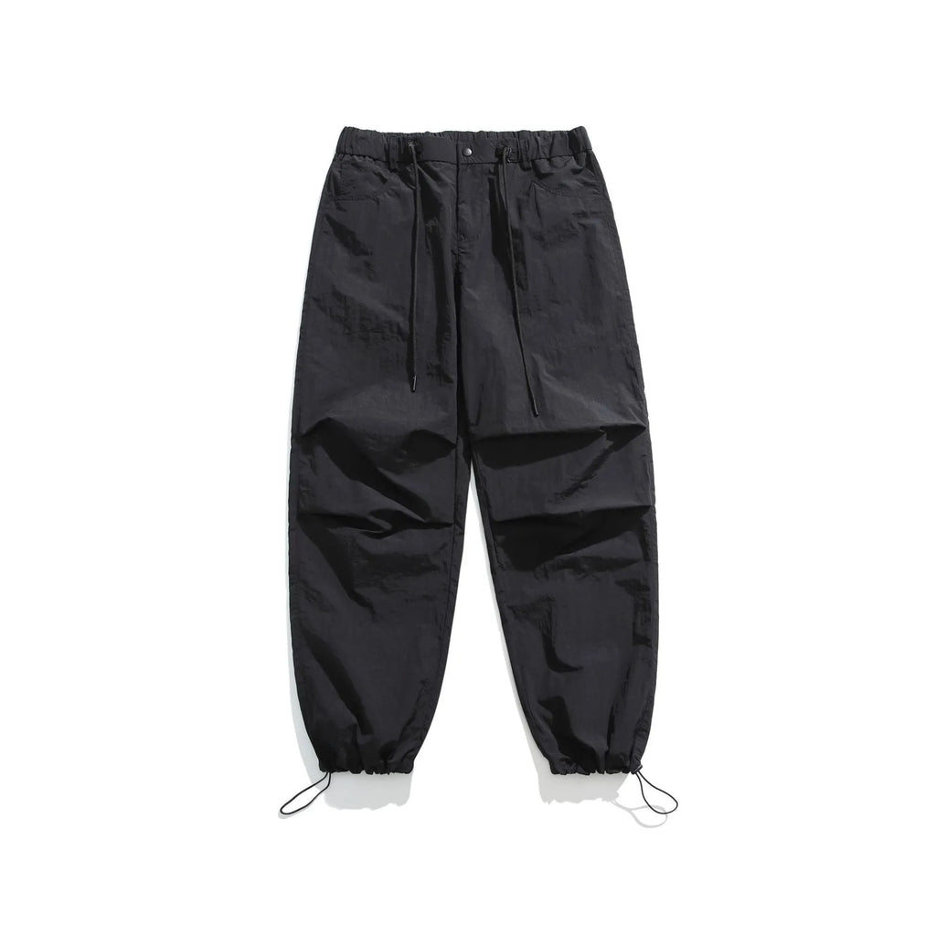 Men's straight-leg casual trousers in thin ice silk nylon fabric available in multiple colours