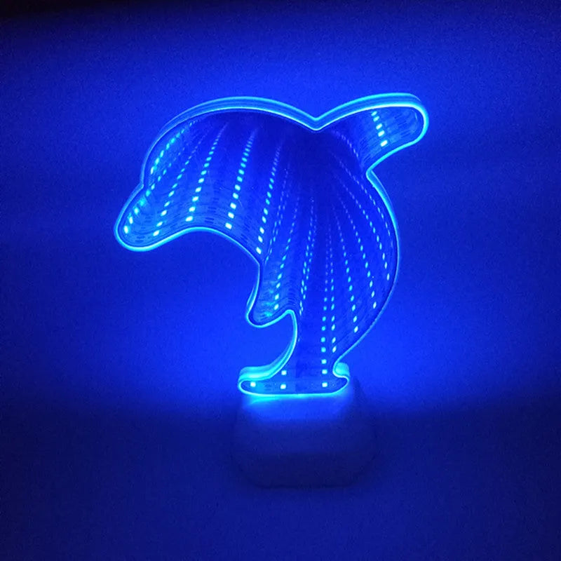 Double-sided LED love tunnel light with rose red illumination measuring 16x7x19cm