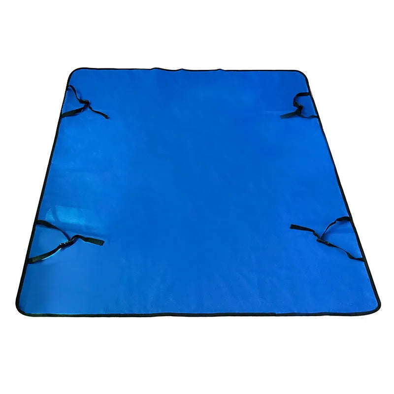 Car rear seat protector mat for dogs in cloth material with water resistant properties