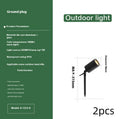 Aluminium outdoor ground lamp with LED lighting for garden and courtyard illumination