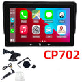 7-inch car wireless CarPlay display with suction cup mount and cigarette lighter power interface
