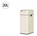 Inductive smart trash can in stainless steel with square bucket shape and deodorant function